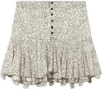 Isabel Marant Daneen Rok - Dames - Korte rokken - Beige - S - Katoen - Rokken