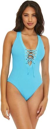 BECCA by Rebecca Virtue Modern Edge Gia Swimsuits Womens Crystal Seas One Piece GBO2191
