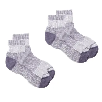 Rei Co-Op COOLMAX EcoMade Lightweight Hiking Quarter Socks - 2 Pairs Purple M