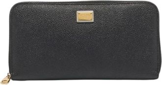 Dolce & Gabbana Pre-owned Wallets, female, Black, Size: ONE SIZE Pre-owned Leather Wallet