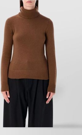 Ralph Lauren cashmere turtleneck sweater with ribbed cuffs and hem