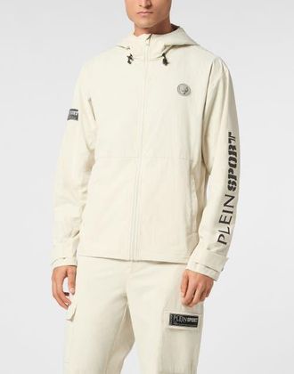 Plein Sport Technical Nylon Jacket Ls Scratch Men in Grey at Nordstrom, Size Xxx-Large Eu