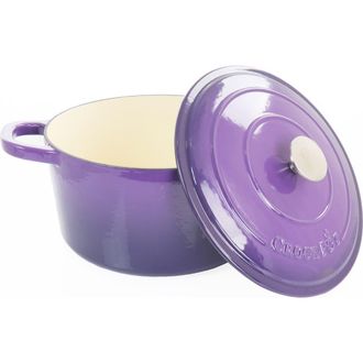 Crock-pot 2 Piece 7 Quart Enameled Cast Iron Dutch Oven with Lid in Purple at Nordstrom