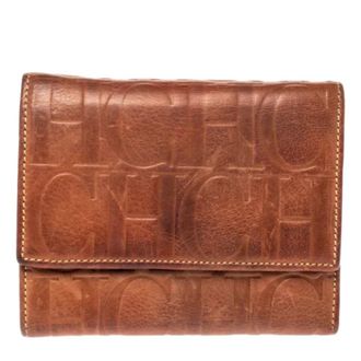 Carolina Herrera Pre-owned Wallets, female, Brown, Size: ONE SIZE Pre-owned Leather wallets