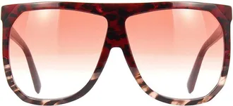 Loewe LW40001I56B Square Full Rim Sunglasses - Red