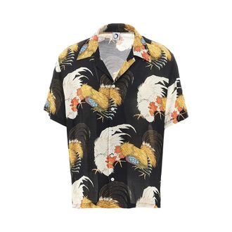 Endless Joy Roosters silk shirt Man M