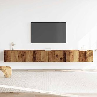 Berkfield Home Classic 3 Piece TV Cabinet Set Wall-mounted Old Wood Engineered Wood