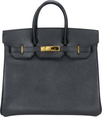Herm&egrave;s Haute A Courroies Black Ardennes Leather Tote Bag (Pre-Owned)