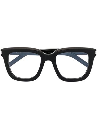 Saint Laurent Eyewear wayfarer-frame glasses - unisex - Acetate - 51 - Black