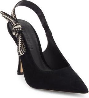 Steve Madden Bri Slingback Pump in Black Suede at Nordstrom Rack, Size 5.5