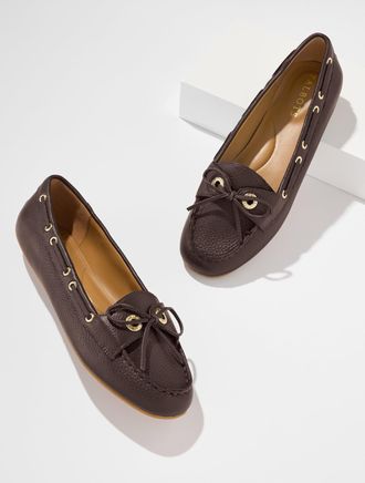 Talbots Everson Pebble Leather Driving Loafers - Dark Chocolate - 10 1/2 M Talbots
