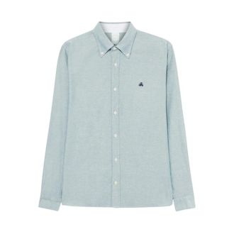 Brooks Brothers Slim Fit Oxford Overhemd met Button Down Kraag - Heren - Casual Overhemden - Groen - 2XL - Katoen - Overhemden