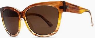 Electric Womens Danger Cat Sunglasses In Peach/bronze Polarized