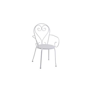 Vacchetti Vacchetti - Sill&oacute;n De Exterior Blanco 49x48 Cm H 90 Cm En Metal Mod. New Old