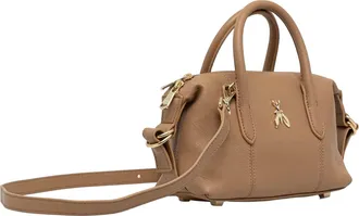 Patrizia Pepe Calfskin Leather Top Handle Bag - Brown