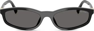 Miu Miu Eyewear Oval-Frame Sunglasses - Womens - Acetate