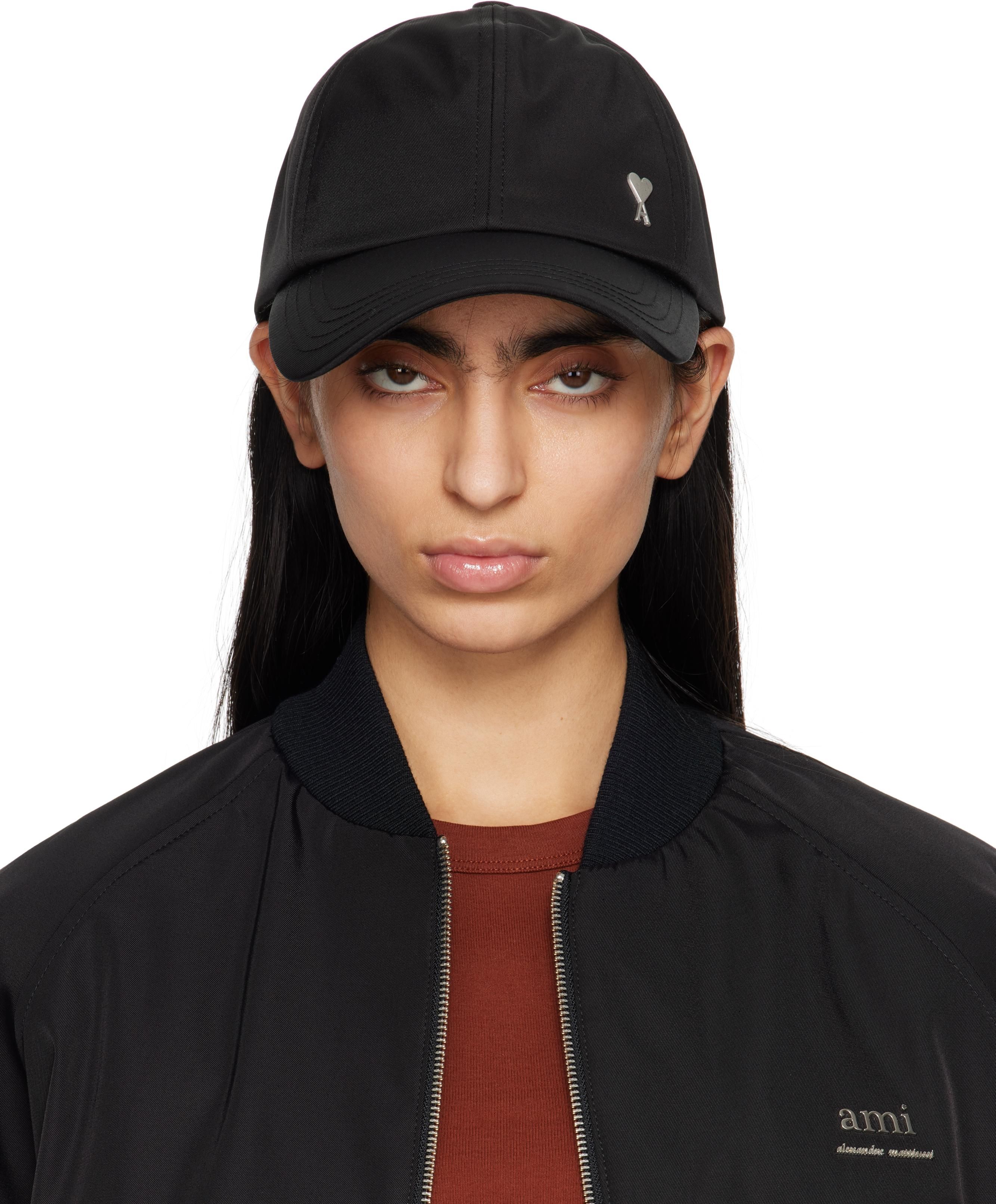ハット MARC JACOBS Woman Hat Black N902W01SP22 084 Black and grey monogram-pattern balaclava - women - MARC