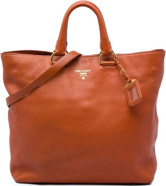 Prada Pre-owned Prada Vitello Daino Open Convertible Tote Ladies U2T67GIOMIUB1V45