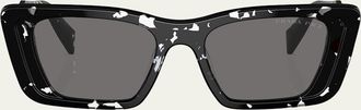 Prada Symbole Bold Acetate Butterfly Sunglasses