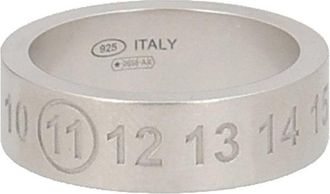 Maison Margiela Silver Numeric Minimalist Band Ring