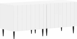 vidaXL Mueble De Tv Blanco Madera De Ingenier&iacute;a Vidaxl