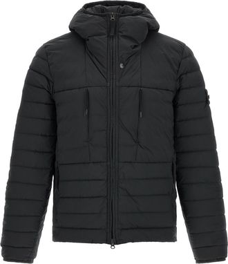 Stone Island Black Quilted Hood Jacket