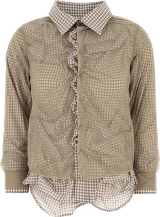 Maison Margiela Dames, Blouses & Shirts, Beige, Maat: M Katoen