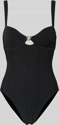 HUGO BOSS Badeanzug mit Logo-Detail Modell DOUBLE B in Black, Gr&ouml;&szlig;e L