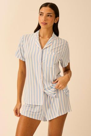 Stripe and Stare Short Pyjama Set in Serenity Stripe at Nordstrom, Size X-Small Uk
