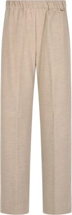 Herno Broeken, Dames, Beige, M, Pantalone con banda laterale