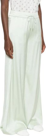 Alice & Olivia Broeken, Dames, Groen, XS, Satijn, Nessi Trouser