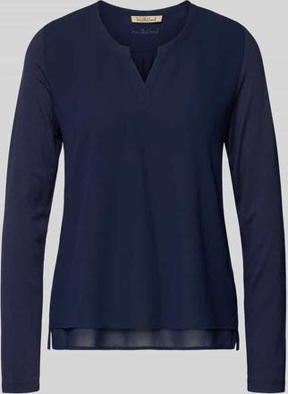 Smith & Soul Bluse mit Tunikakragen in Marine, Größe XXL