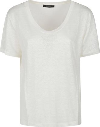 Aragona U Neck Breathable Linen T-Shirt