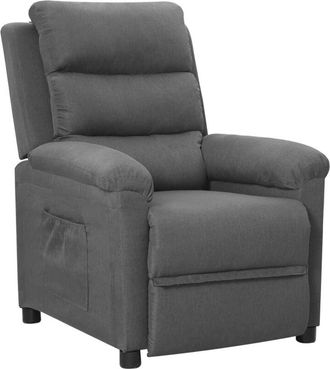 vidaXL Sillón reclinable de tela gris claro Vidaxl