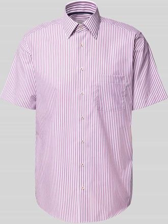 Eterna Modern Fit Business-Hemd mit 1/2-Arm in Aubergine, Gr&ouml;&szlig;e 40