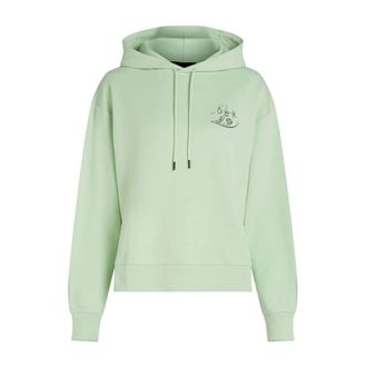 Karl Lagerfeld Hoodie Dibujo Mesa - Dames - Hoodies - Groen - XS - Katoen - Hoodies & sweatvesten