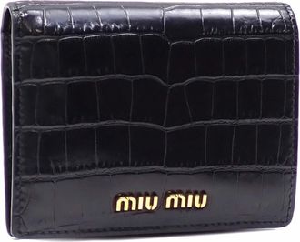 Miu Miu Black Leather Wallet (Bi-Fold) (Pre-Owned)