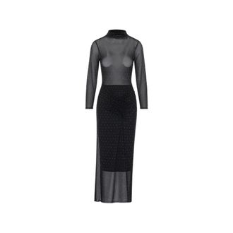 Liu Jo Abito Lungo in Tulle con Strass - - Dresses - Donna - Nero - L