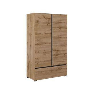 Petits Meubles Armario peque&ntilde;o 2 puertas 1 caj&oacute;n paneles laminados madera