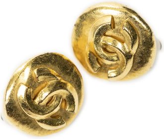 Chanel Small CC Round Clip On Earrings Oorbellen