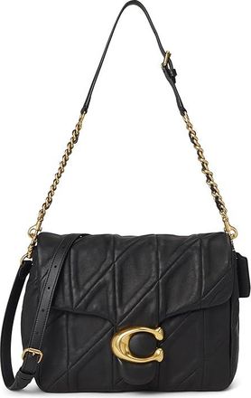 Coach Times Square Tabby Shoulder Bag 26 with Quilting Shoulder Womens Handbags Black, Leather/Textile