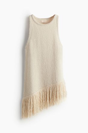 H&M Top mit Fransen - Hellbeige