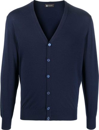 Colombo button-down knit cardigan - men - Wool - 52 - Blue