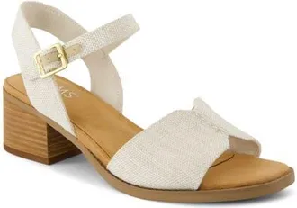 Toms Eloise Block Heel Sandal in Natural at Nordstrom, Size 5.5