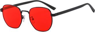 Generic Outdoor Mens And Womens Driving Sunglasses Large Frame Vacation Commuter Sun Glasses(Red)