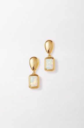 Edge of Ember Pebble Birthstone Drop Earrings in Opal (October) at Nordstrom