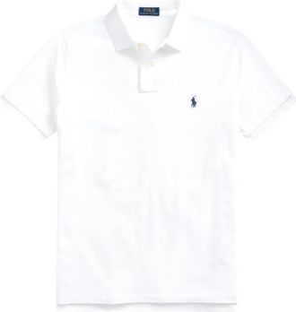 Ralph Lauren Klassiek Custom Slim Fit Poloshirt - Heren - Polos - Wit - L - Katoen - Tops