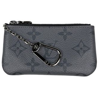 Louis Vuitton Black Noir Monogram Eclipse Monogram Reverse Coin Purse/Coin Case (Pre-Owned)