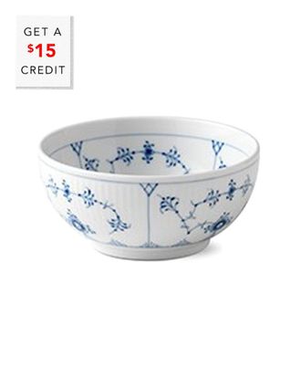 ROYAL COPENHAGEN Blue Fluted Plain Bowlwith $15 Credit