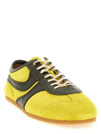 Dries Van Noten Suede Colorblock Sneaker - Yellow